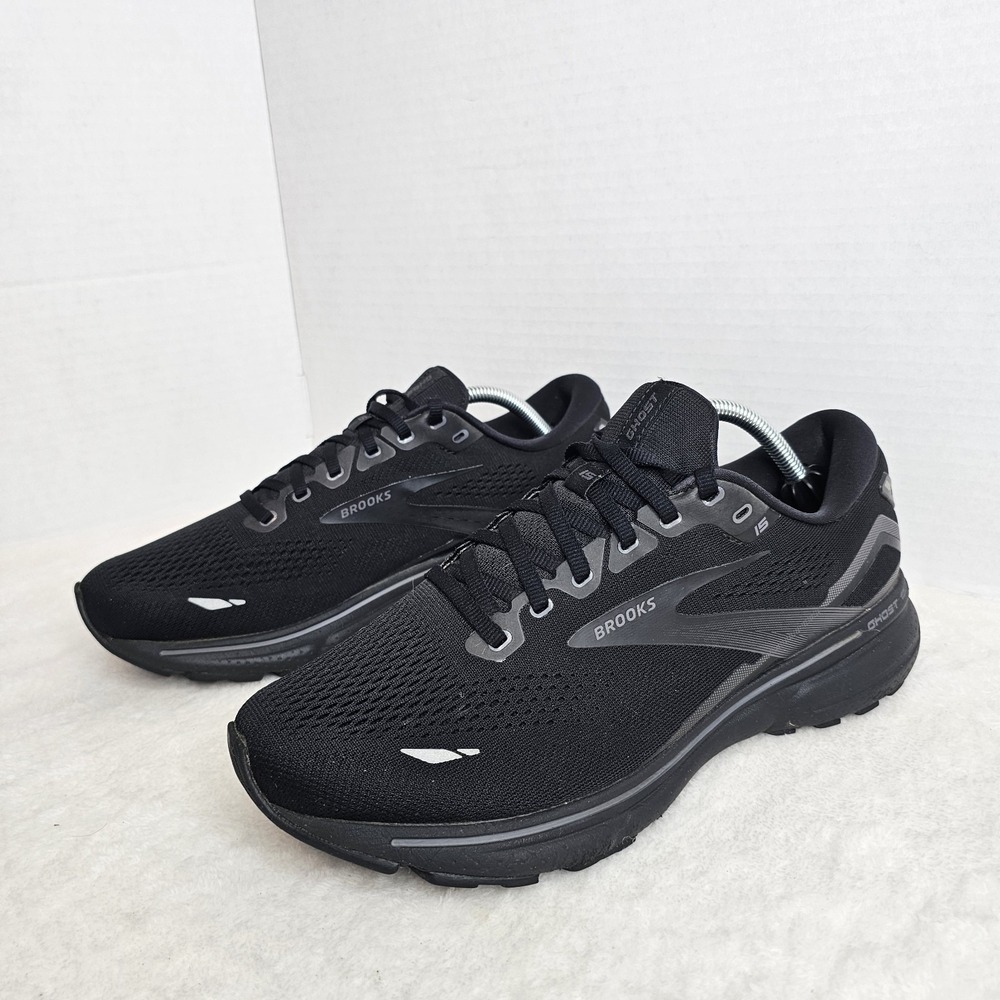 Brooks Ghost 15 Mens Size 10 2E Wide Black Running Shoes